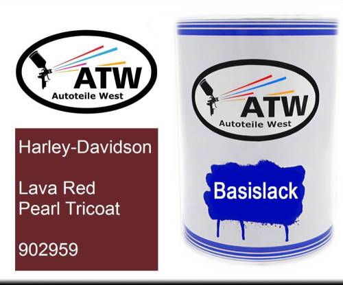 Harley-Davidson, Lava Red Pearl Tricoat, 902959: 500ml Lackdose, von ATW Autoteile West.